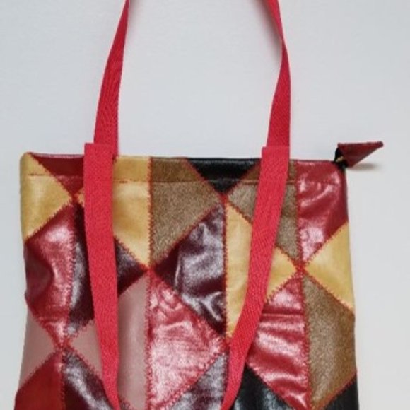 Handmade Colorful Triangular Pattern Bag - Picture 2 of 4